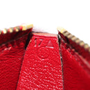 HERMES Watermelon Coin Purse Leather Red Auth 184685M-18