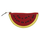 HERMES Watermelon Coin Purse Leather Red Auth 184685M-2