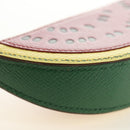 HERMES Watermelon Coin Purse Leather Red Auth 184685M-8