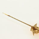 CHANEL Mademoiselle Brooch metal Gold Tone CC Auth 184687V-13