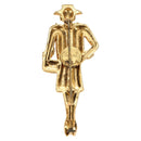CHANEL Mademoiselle Brooch metal Gold Tone CC Auth 184687V-6