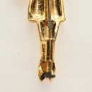 CHANEL Mademoiselle Brooch metal Gold Tone CC Auth 184687V-7