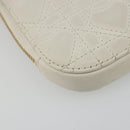 Christian Dior Heart Cannage Chain Shoulder Phone Leather White Auth 184688A-19