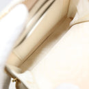 Christian Dior Heart Cannage Chain Shoulder Phone Leather White Auth 184688A-11