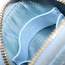 Christian Dior Cannage Phone Case Bag Patent leather Light Blue Auth 184689A-12