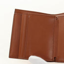 CELINE Triomphe Wallet Denim Blue Gold Auth 184693M-23