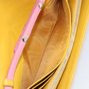 Miu Miu Matelasse Chain Shoulder Bag Leather Pink Silver Auth 184694-18