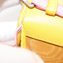 Miu Miu Matelasse Chain Shoulder Bag Leather Pink Silver Auth 184694-23