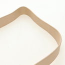 BVLGARI Chandra Hand Bag Leather 2way Beige Gold Auth 184697A-15