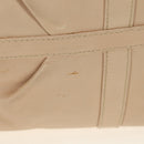 BVLGARI Chandra Hand Bag Leather 2way Beige Gold Auth 184697A-6
