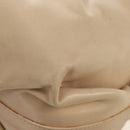 BVLGARI Chandra Hand Bag Leather 2way Beige Gold Auth 184697A-19
