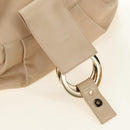BVLGARI Chandra Hand Bag Leather 2way Beige Gold Auth 184697A-22