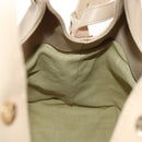 BVLGARI Chandra Hand Bag Leather 2way Beige Gold Auth 184697A-26