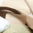BVLGARI Chandra Hand Bag Leather 2way Beige Gold Auth 184697A-12
