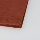 LOUIS VUITTON Epi Jena Clutch Bag Brown M52723 LV Auth 184698-15