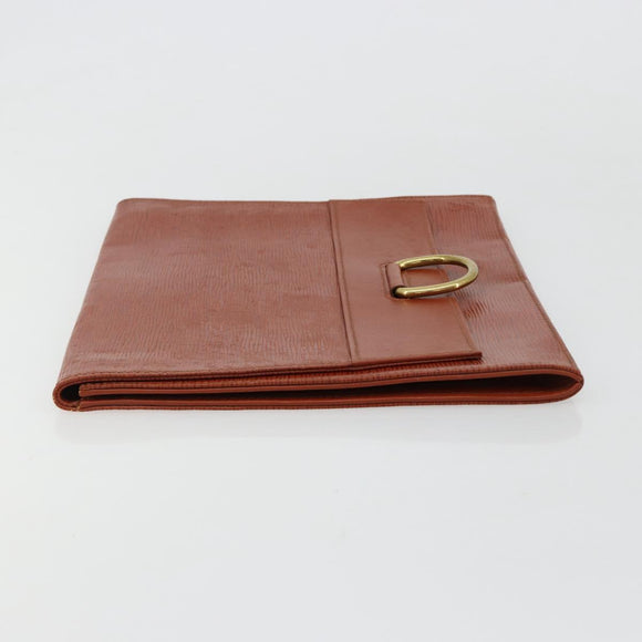 LOUIS VUITTON Epi Jena Clutch Bag Brown M52723 LV Auth 184698