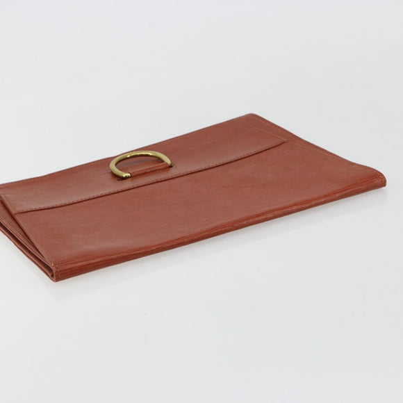 LOUIS VUITTON Epi Jena Clutch Bag Brown M52723 LV Auth 184698