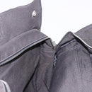 HERMES Her Line MM Hand Bag Canvas Gray Silver Auth 184699-20