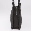 HERMES Her Line MM Hand Bag Canvas Gray Silver Auth 184699-3