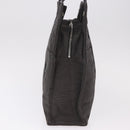 HERMES Her Line MM Hand Bag Canvas Gray Silver Auth 184699-4