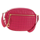 CELINE Shoulder Bag Leather Pink Gold Auth 184700V-1