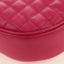 CELINE Shoulder Bag Leather Pink Gold Auth 184700V-13