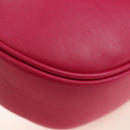 CELINE Shoulder Bag Leather Pink Gold Auth 184700V-14