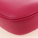 CELINE Shoulder Bag Leather Pink Gold Auth 184700V-15