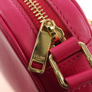 CELINE Shoulder Bag Leather Pink Gold Auth 184700V-19