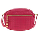 CELINE Shoulder Bag Leather Pink Gold Auth 184700V-2