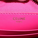 CELINE Shoulder Bag Leather Pink Gold Auth 184700V-20