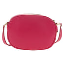 CELINE Shoulder Bag Leather Pink Gold Auth 184700V-3