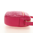 CELINE Shoulder Bag Leather Pink Gold Auth 184700V-5