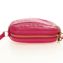 CELINE Shoulder Bag Leather Pink Gold Auth 184700V-6
