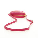 CELINE Shoulder Bag Leather Pink Gold Auth 184700V-7