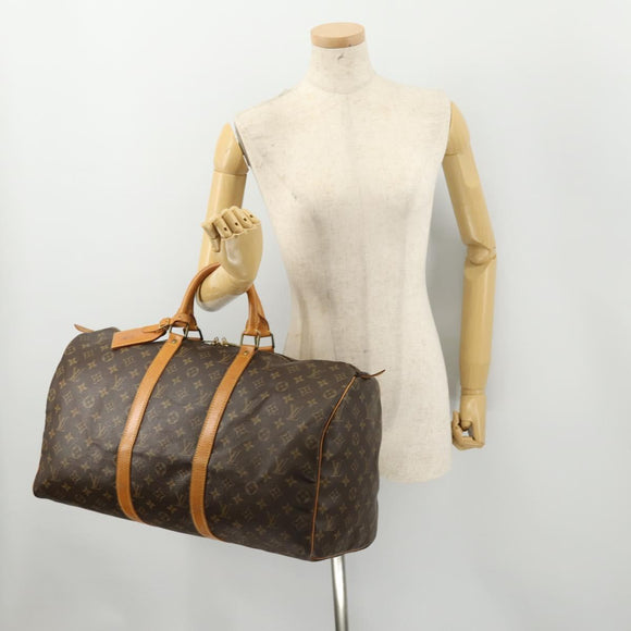 LOUIS VUITTON Monogram Keepall 50 Boston Bag M41426 LV Auth 184701A