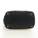 CHANEL Cambon Line Tote Bag Leather Black Silver CC Auth 184706SAV-5