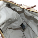 FENDI Zucchino Canvas Tote Bag White Gold Auth 184707V-23
