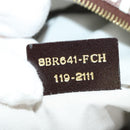 FENDI Zucchino Canvas Tote Bag White Gold Auth 184707V-26
