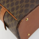 CELINE Macadam Canvas Hand Bag PVC Leather Brown Gold Auth 184709-12
