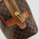 CELINE Macadam Canvas Hand Bag PVC Leather Brown Gold Auth 184709-15