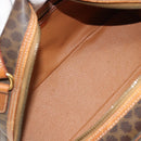 CELINE Macadam Canvas Hand Bag PVC Leather Brown Gold Auth 184709-17