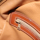 CELINE Macadam Canvas Hand Bag PVC Leather Brown Gold Auth 184709-20