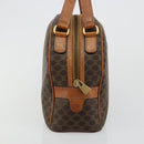 CELINE Macadam Canvas Hand Bag PVC Leather Brown Gold Auth 184709-5