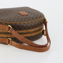 CELINE Macadam Canvas Hand Bag PVC Leather Brown Gold Auth 184709-7