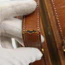 CELINE Macadam Canvas Hand Bag PVC Leather Brown Gold Auth 184709-9