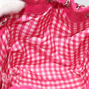 CHANEL Chain Tote Bag Coated Canvas Pink Silver CC Auth 184710-19