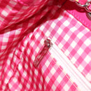 CHANEL Chain Tote Bag Gecoat Canvas Roze Zilveren CC Auth 184710-20