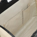 Salvatore Ferragamo Gancini Hand Bag Rattan Black Silver Auth 184711V-23