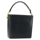 Salvatore Ferragamo Shoulder Bag Leather 2way Navy Gold Auth 184712-1
